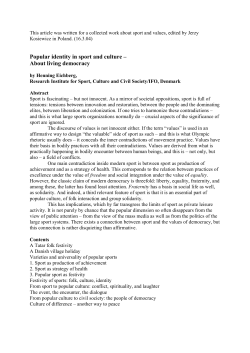 popular identity in sport and culture