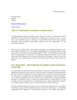 RIIO-T1: Transmission companies` business plans Key observation