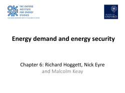 Energy demand and energy security