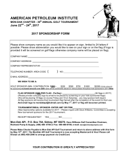 MONDAK API Tournament Sponsor Form