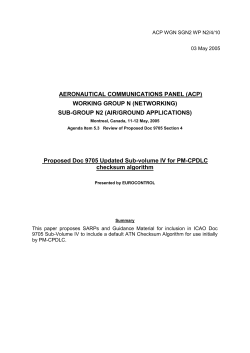 Proposed Doc. 9705 updated sub-volume IV for PM-CPDLC