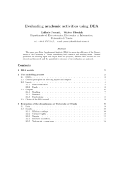 Evaluating academic activities using DEA