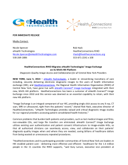 FOR IMMEDIATE RELEASE Media Contact: Nicole Spencer Rob