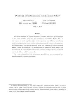 Do Return Prediction Models Add Economic Value?