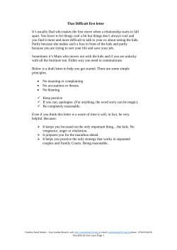 That Difficult first letter It`s usually Dad who makes the first move