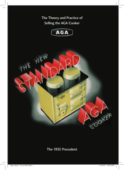 The Theory and Practice of Selling the AGA Cooker The 1935