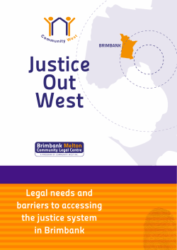 Legal needs and barriers to accessing the justice