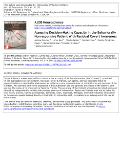 AJOB Neuroscience Assessing Decision-Making