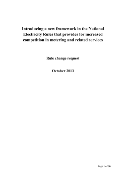 Expanding Competition in Metering and Related Services Rule