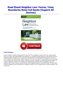 Read Ebook Neighbor Law: Fences, Trees, Boundaries Noise Full