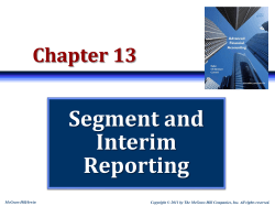 Chapter 13 Segment and Interim Reporting