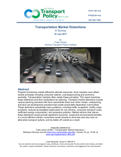 Automobile Dependency - Victoria Transport Policy Institute
