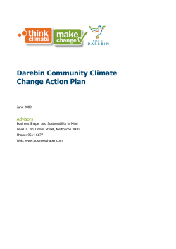 Darebin Community Climate Change Action Plan