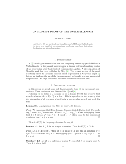On Munshi`s proof of the Nullstellensatz