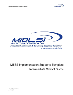 Intermediate School District (DOC, 4/2012, MiBLSi)