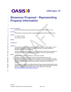 Strawman Proposal - Representing Property Information