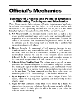 2009 NCAA Women`s Volleyball Rules and Interpretations