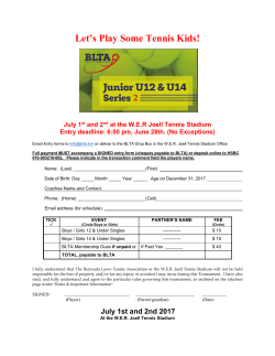 Let`s Play Some Tennis Kids! - Bermuda Lawn Tennis Association