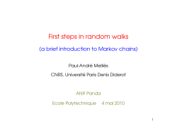 First steps in random walks
