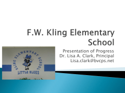 FW Kling Elementary School - DLST Principals