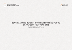 benchmarking report – for the reporting period 01 july 2011 to 30