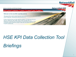 HSE KPI Data Collection Tool Briefings