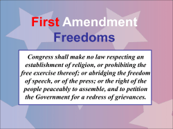 Freedom of Religion The Free Exercise Clause