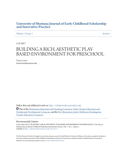 building a rich, aesthetic play-based environment for preschool