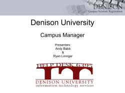 Denison University Campus Manager