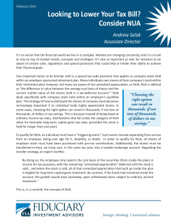 Looking to Lower Your Tax Bill? Consider NUA