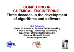 COMPUTING IN CHEMICAL ENGINEERING