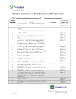 Targeted Wholesale Brokerage www.ascinsure.com ALL Target