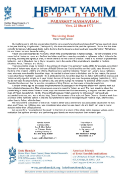 from Hemdat Mishpat, rulings of the Eretz Hemdah