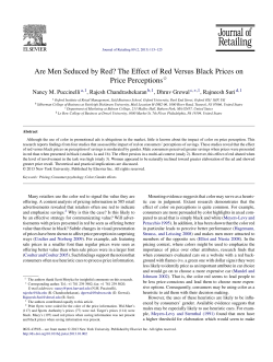 Are Men Seduced by Red? The Effect of Red Versus Black Prices on