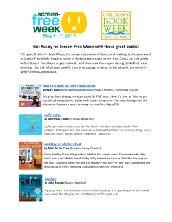 Get Ready for Screen-Free Week with these great books!