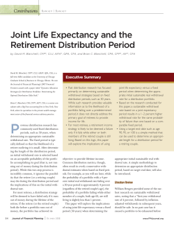Joint Life Expectancy and the Retirement Distribution Period