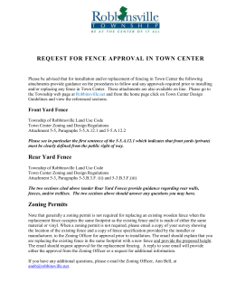 Town Center Fence Guidelines