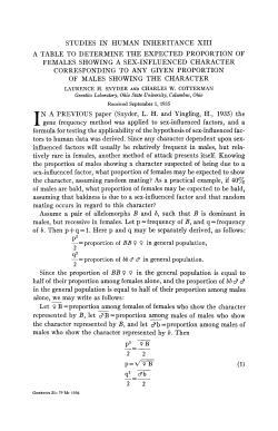 studies in human inheritance xi11 a table to determine the expected