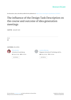 The influence of the Design Task Description on the course and