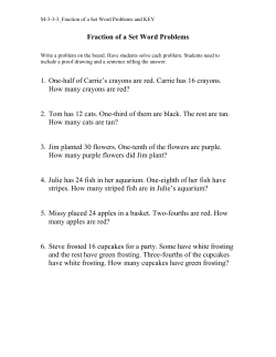 Fractions of a Set word problems