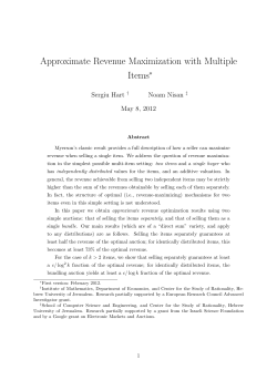Approximate Revenue Maximization with Multiple Items&lowast;