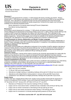 Placement 1 - University of Sussex