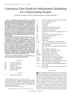 Continuous-time predictive-maintenance