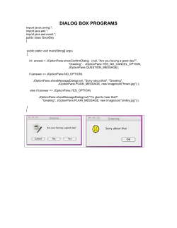 Dialog Box Programs