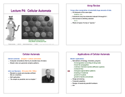 Lecture P4: Cellular Automata