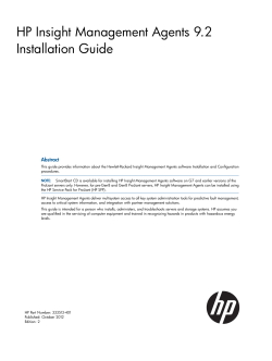 HP Insight Management Agents 9.2 Installation Guide