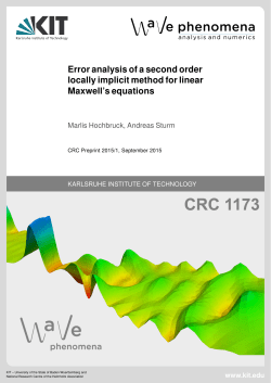 Error analysis of a second order locally implicit - CRC 1173