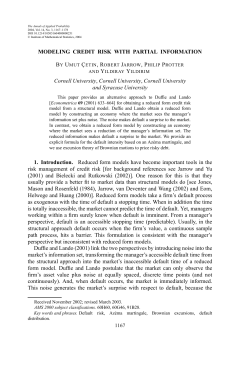 Modeling Credit Risk with Partial Information