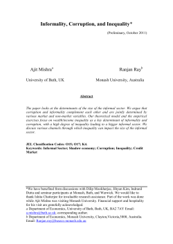 Informality, Corruption, and Inequality