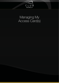 Managing My Access Card(s)